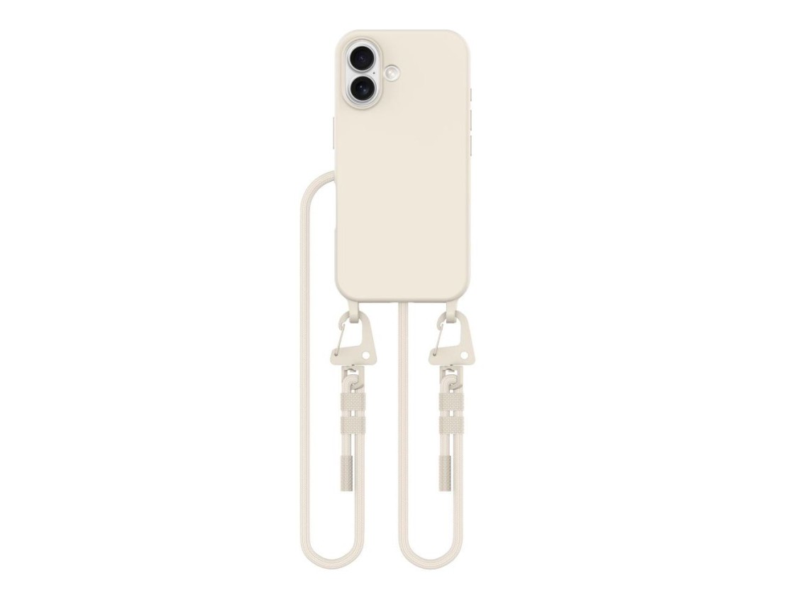 Funda Tech-Protect MagNecklace MagSafe con cordón para iPhone 16 - Beige