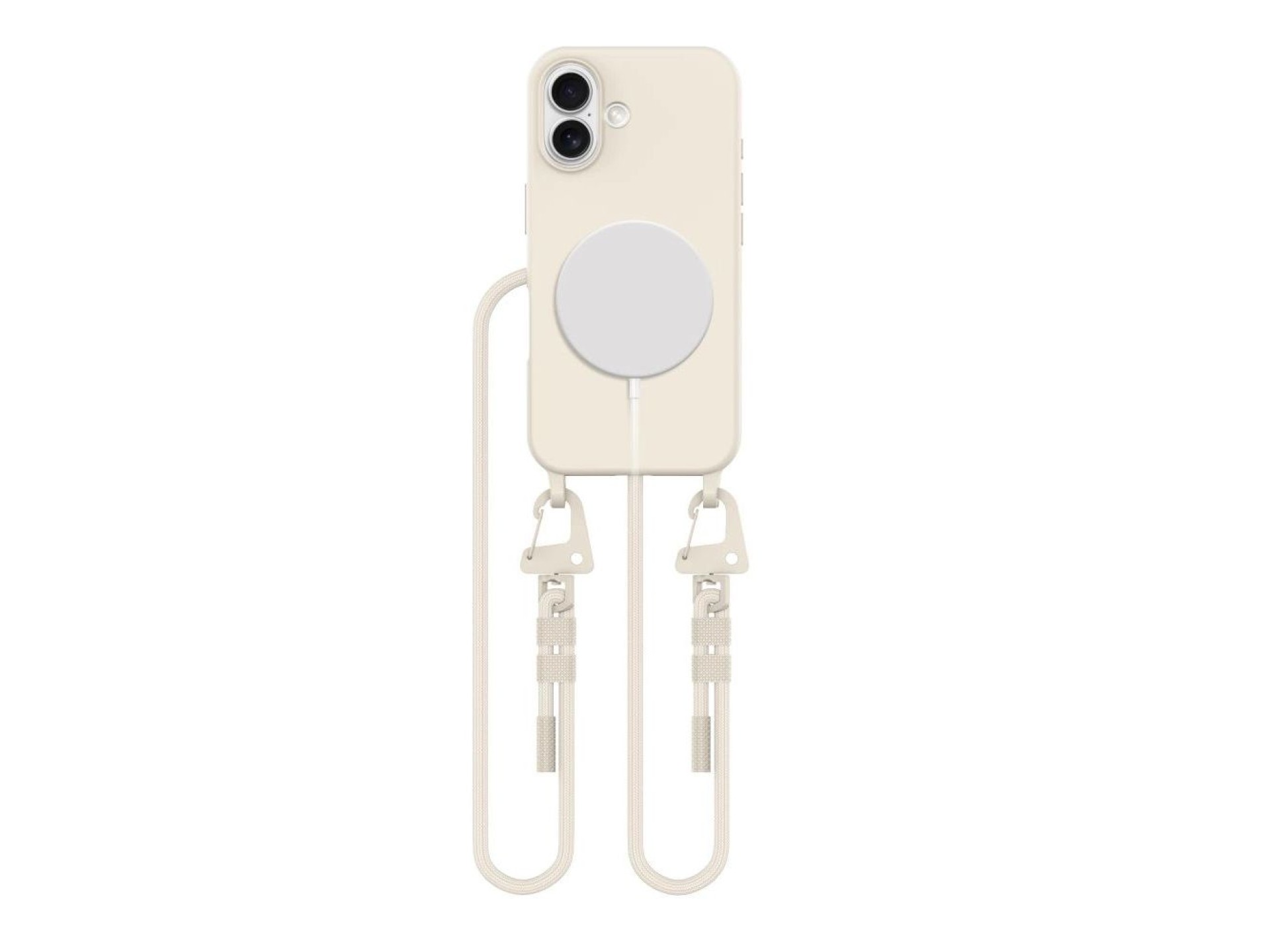 Funda Tech-Protect MagNecklace MagSafe con cordón para iPhone 16 - Beige