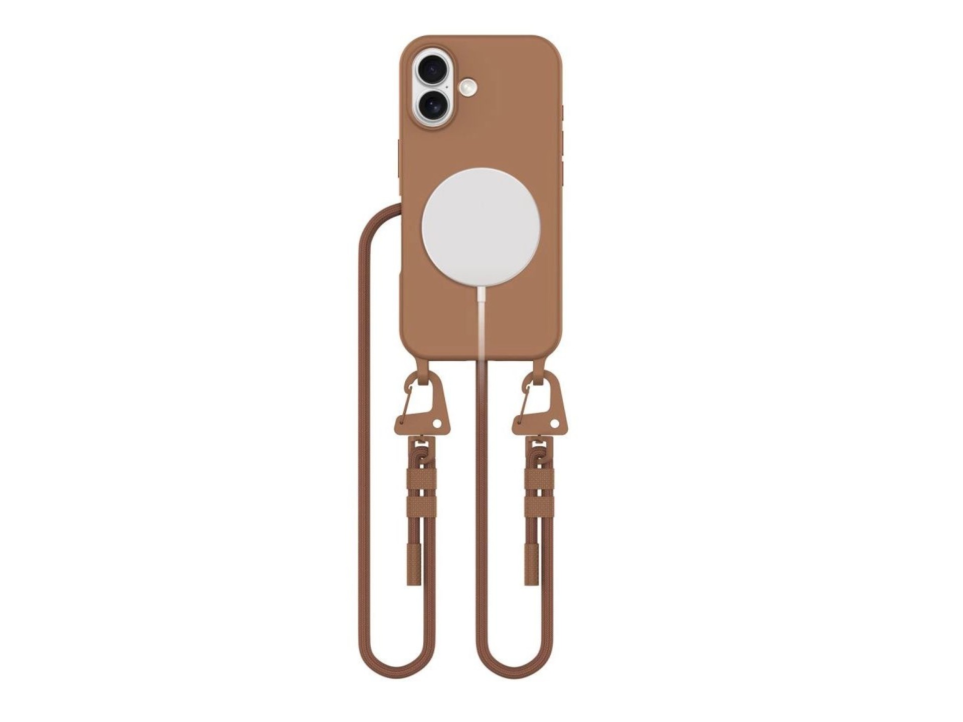 Tech-Protect MagNecklace MagSafe case with lanyard for iPhone 16 - brown