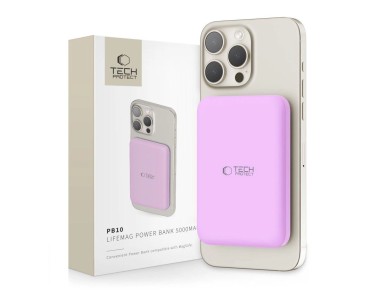 Bater�a externa Tech-Protect LifeMag MagSafe PB10 de 5000 mAh - Rosa