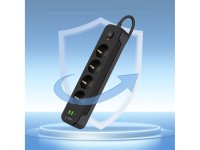 Tech-Protect PCL4X3 Power Strip 4 Sockets 240V + 2xUSB-A + 1xUSB-C 200 cm - Black