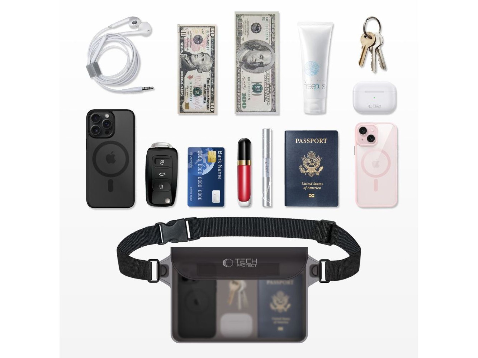 Bolsa impermeável Tech-Protect UWP10 - Preta