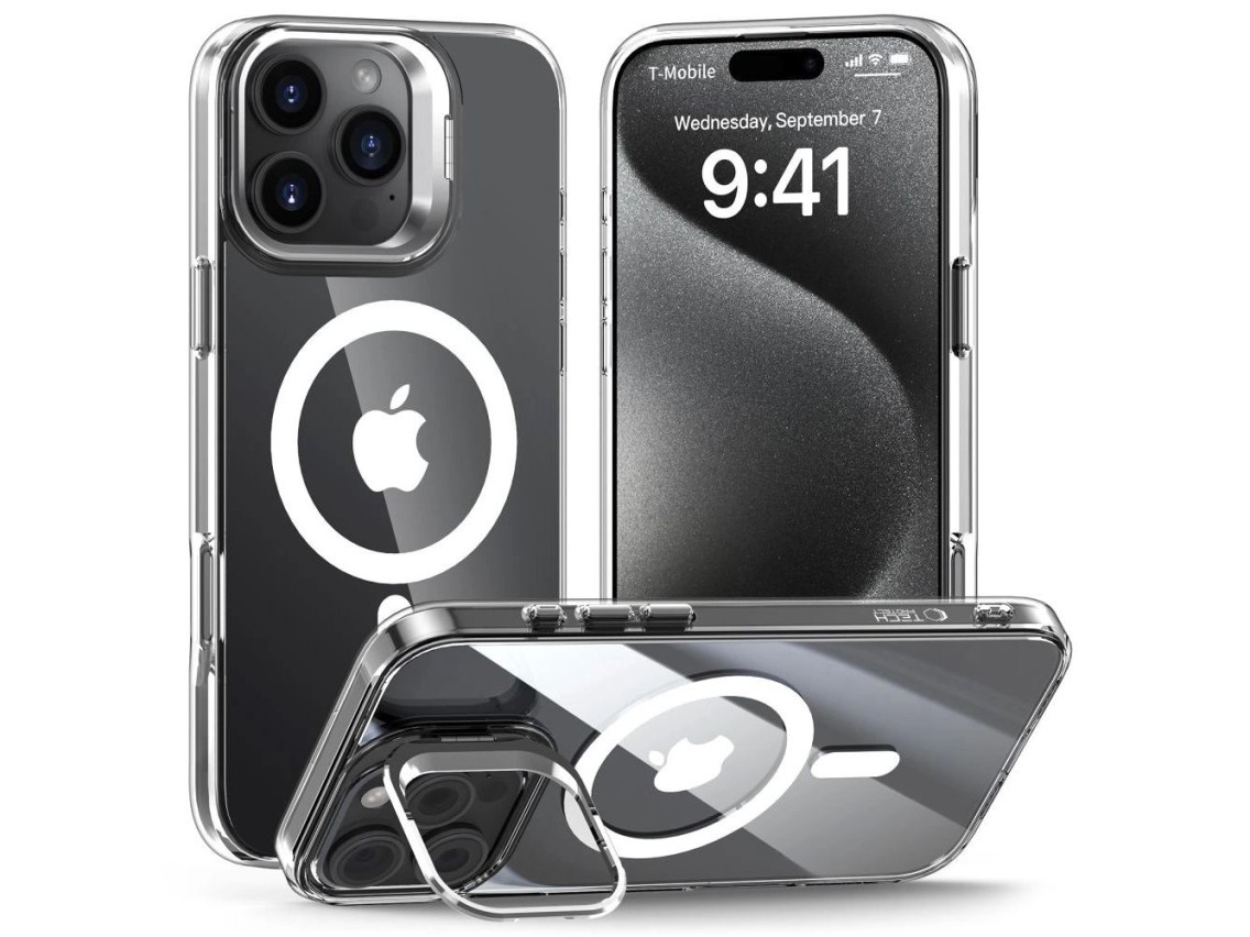 Tech-Protect MagStand MagSafe Case for iPhone 16 Pro - Clear