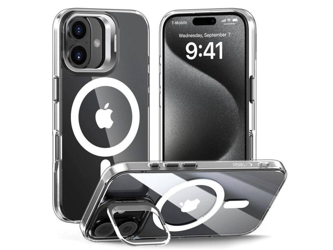 Tech-Protect MagStand MagSafe iPhone 16 Case - Clear