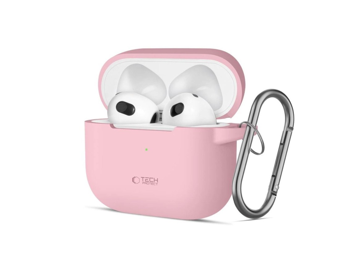 Tech-Protect Silicone Hook Case for Apple AirPods 3 - Pink