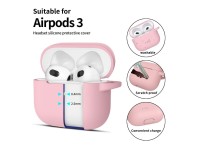Tech-Protect Silicone Hook Case for Apple AirPods 3 - Pink Tech-Protect Silicone Hook Case for Apple AirPods 3 - Pink