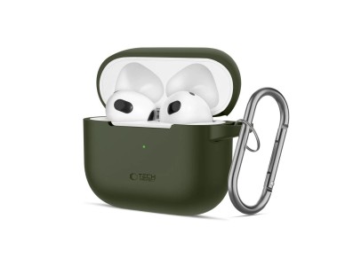 Tech-Protect Silicone Hook Case for Apple AirPods 3 - Green Tech-Protect Silicone Hook Case for Apple AirPods 3 - Green
