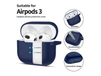 Tech-Protect Silicone Hook Case for Apple AirPods 3 - Blue Tech-Protect Silicone Hook Case for Apple AirPods 3 - Blue