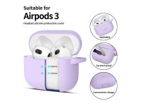 Tech-Protect Silicone Hook Case for Apple AirPods 3 - Purple Tech-Protect Silicone Hook Case for Apple AirPods 3 - Purple