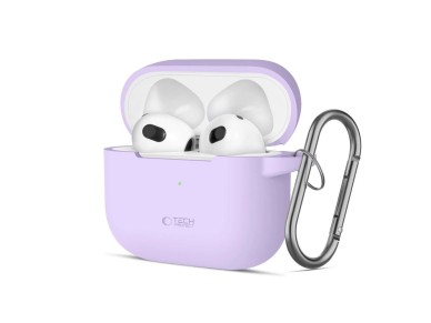Tech-Protect Silicone Hook Case for Apple AirPods 3 - Purple Tech-Protect Silicone Hook Case for Apple AirPods 3 - Purple