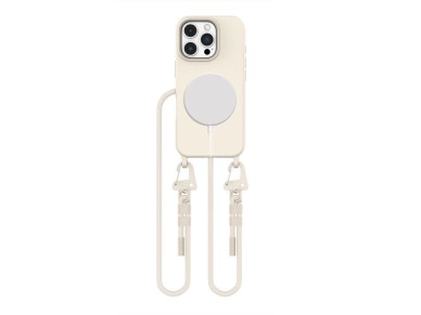 Capa Tech-Protect MagNecklace MagSafe para iPhone 16 Pro Max - Bege