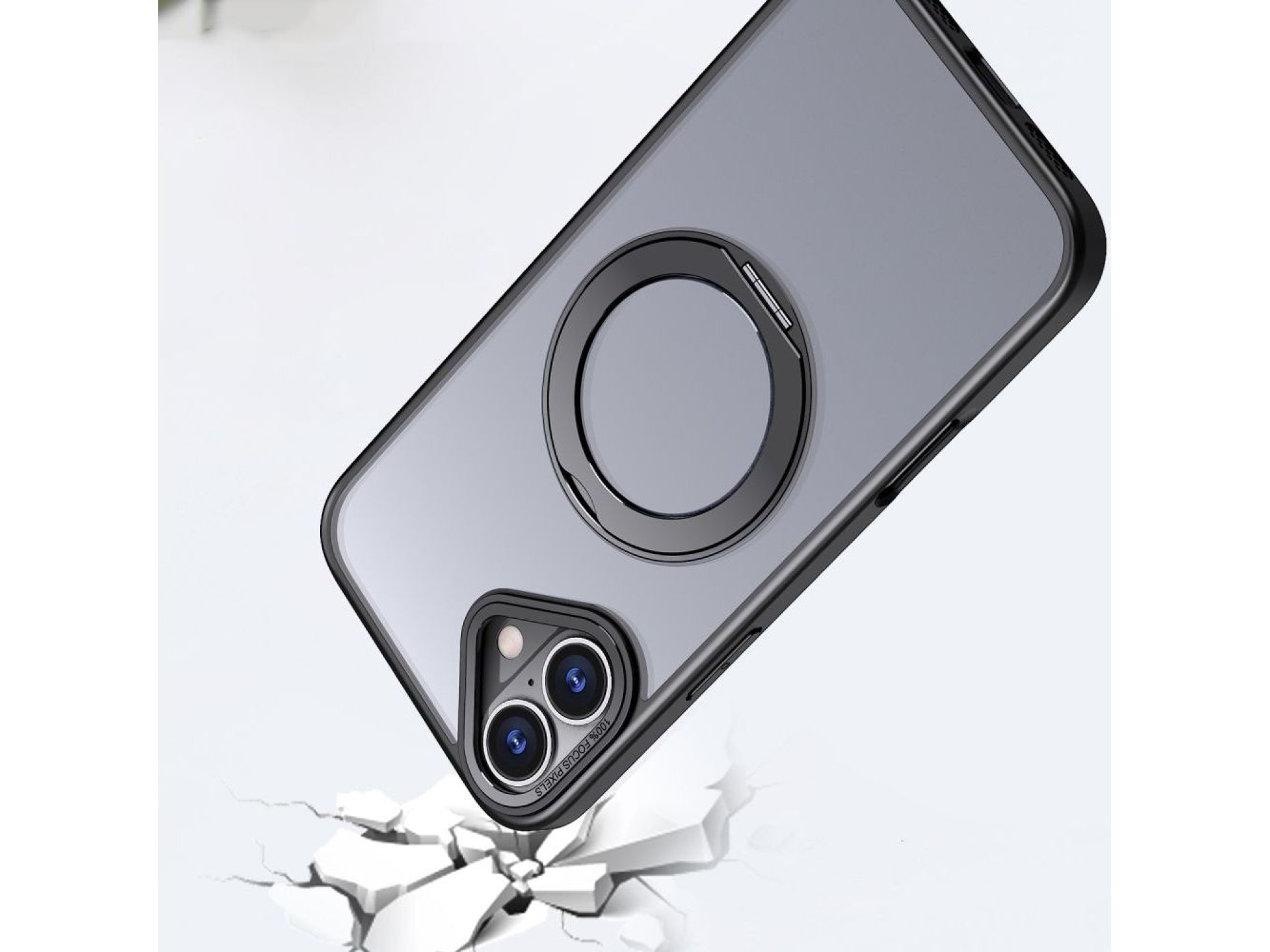 Tech-Protect MagRing MagSafe case for iPhone 16 - translucent