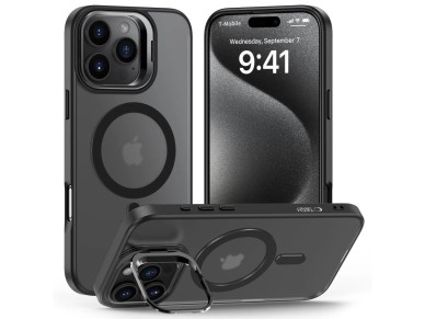 Tech-Protect MagStand MagSafe Case with Stand for iPhone 16 Pro - Semi-Transparent Tech-Protect MagStand MagSafe Case with Stand for iPhone 16 Pro - Semi-Transparent