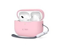 Capa de silicone Tech-Protect para Apple AirPods Pro 1/2 - Rosa