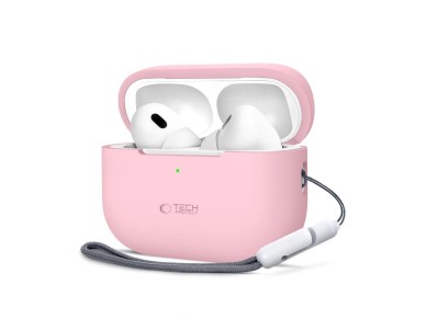 Capa de silicone Tech-Protect para Apple AirPods Pro 1/2 - Rosa