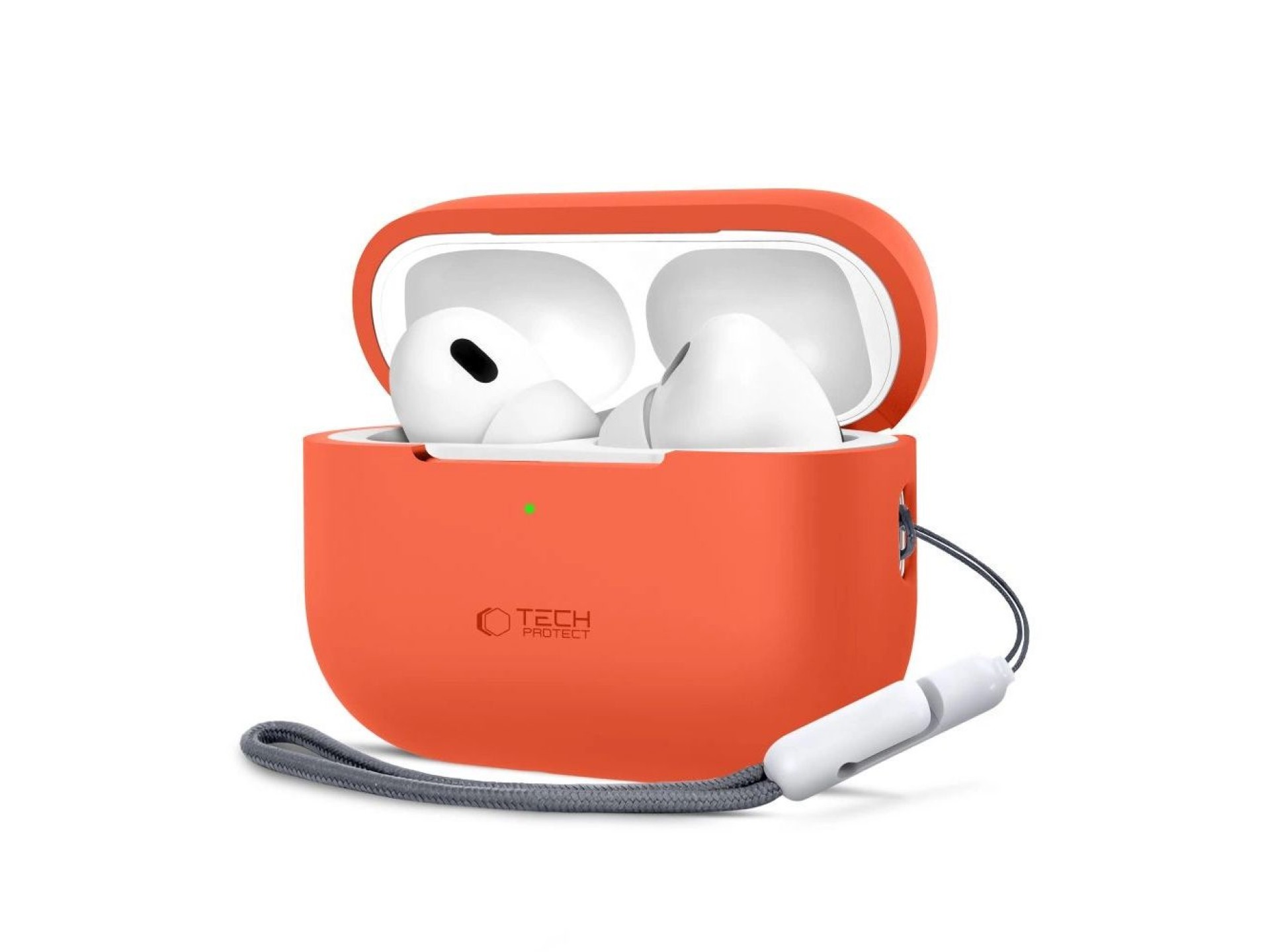 Capa de silicone Tech-Protect para Apple AirPods Pro 1/2 - Laranja