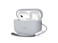 Capa de silicone Tech-Protect para Apple AirPods Pro 1/2 - Cinza Capa de silicone Tech-Protect para Apple AirPods Pro 1/2 - Cinza