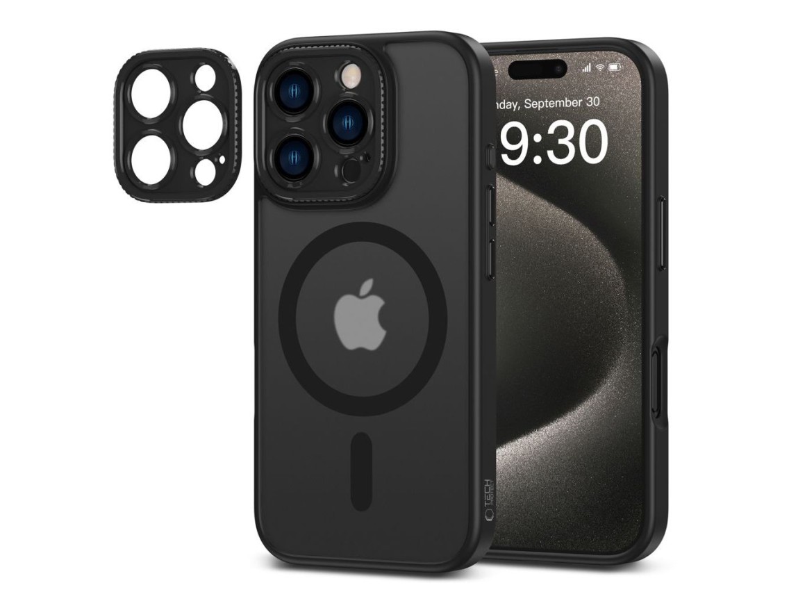Capa Tech-Protect MagCam MagSafe para iPhone 16 Pro - Semitransparente