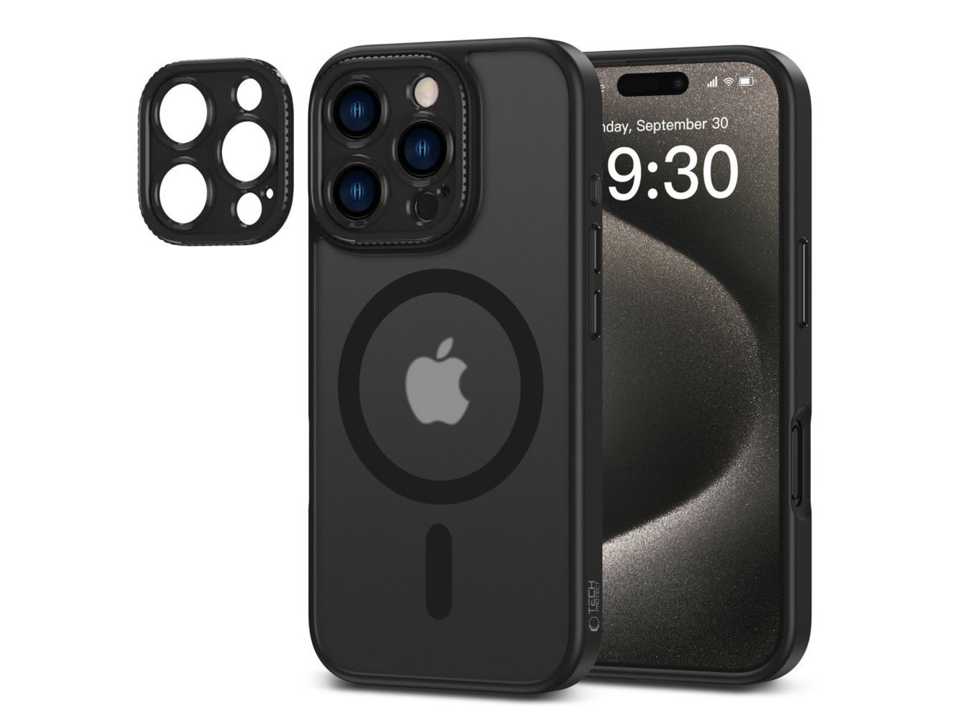 Capa Tech-Protect MagCam MagSafe para iPhone 16 Pro - Semitransparente