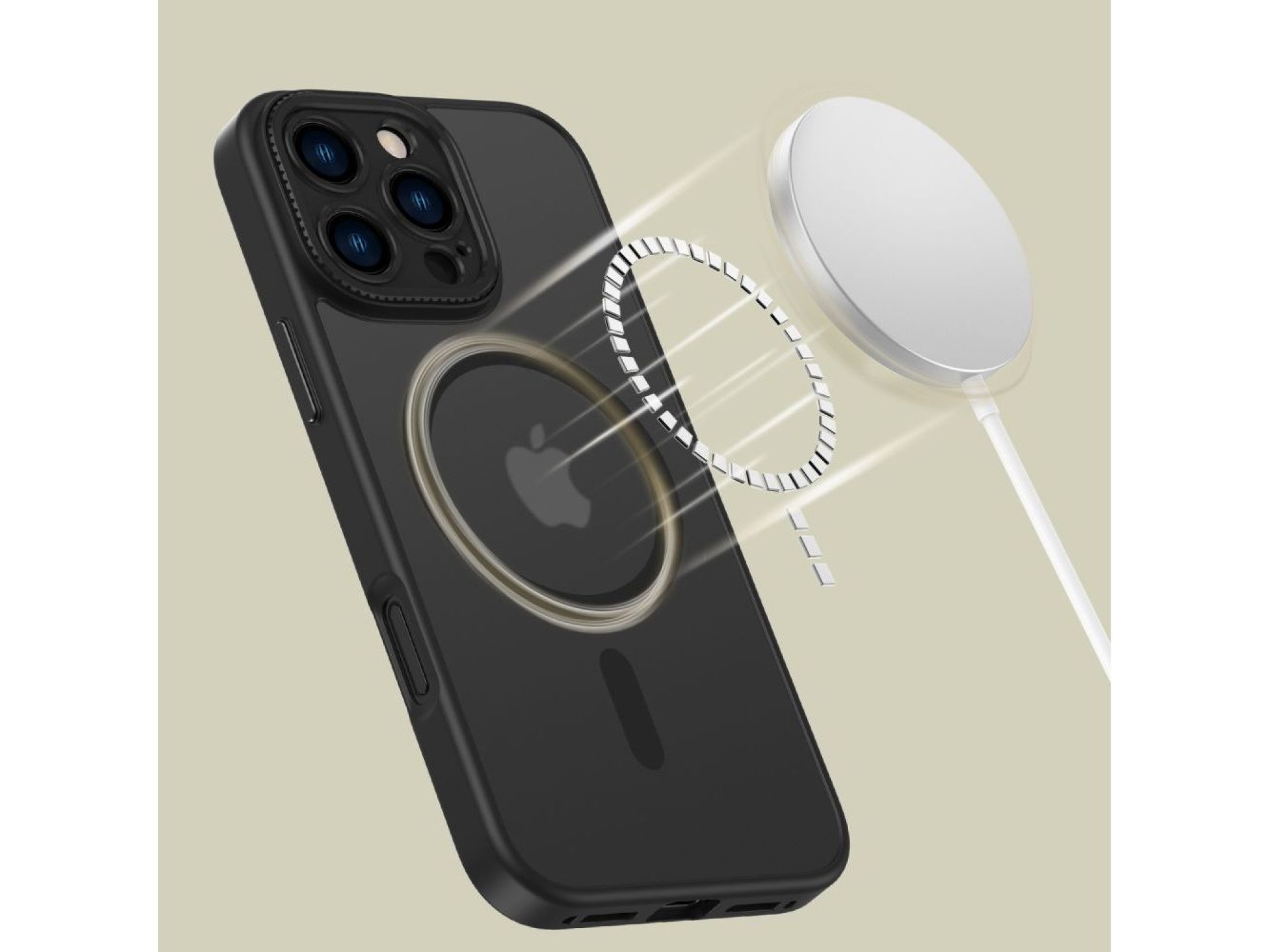 Capa Tech-Protect MagCam MagSafe para iPhone 16 Pro Max - Semitransparente