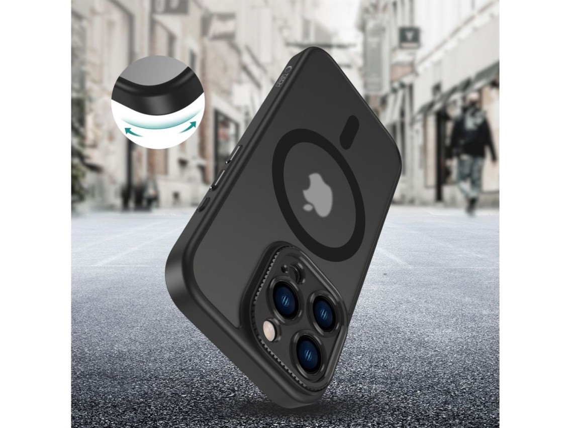 Capa Tech-Protect MagCam MagSafe para iPhone 16 Pro - Semitransparente