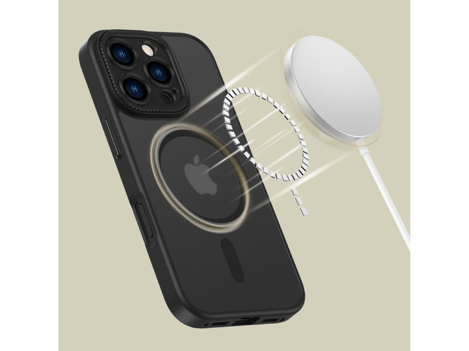 Capa Tech-Protect MagCam MagSafe para iPhone 16 Pro - Semitransparente