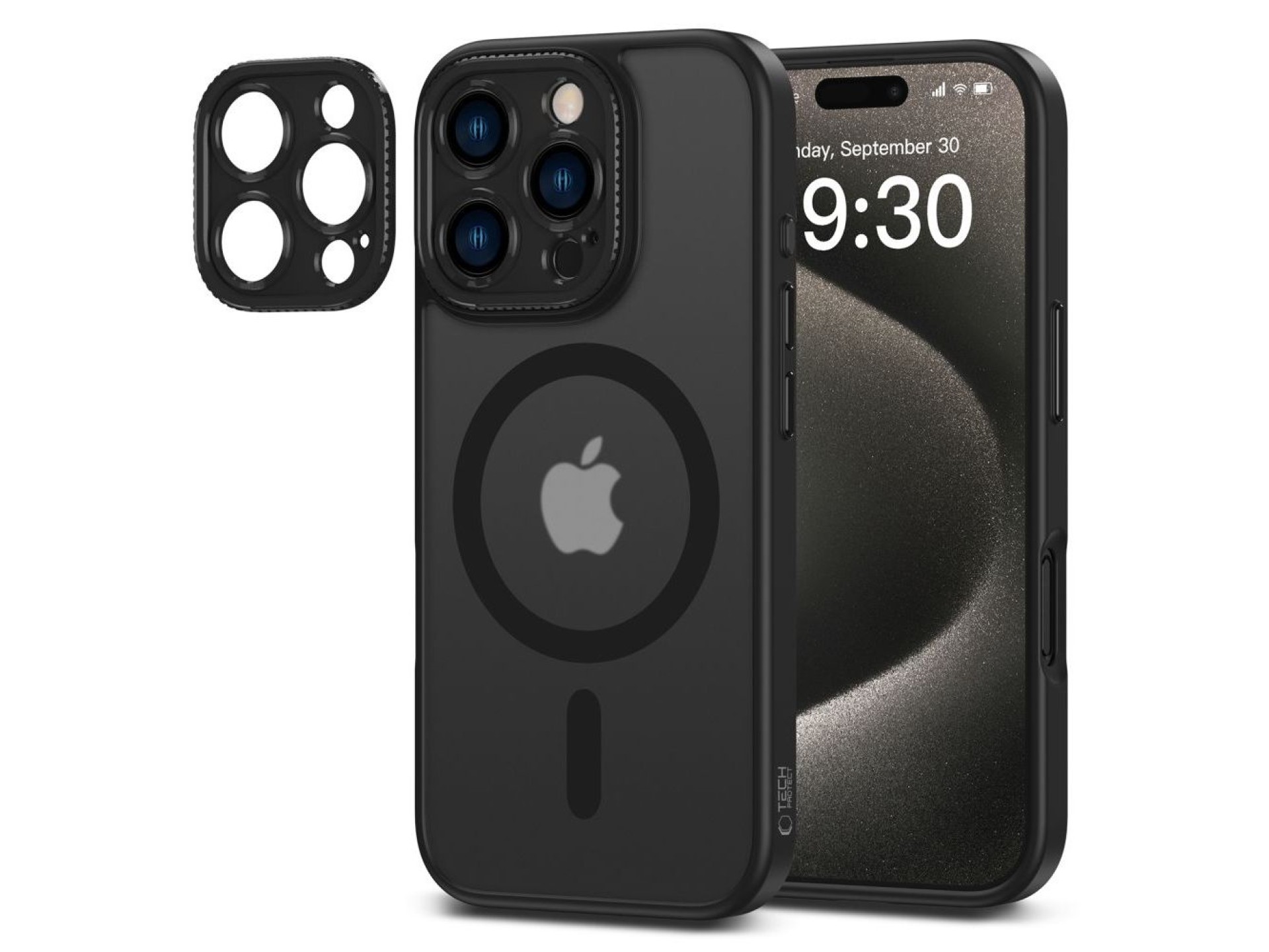 Capa Tech-Protect MagCam MagSafe para iPhone 16 Pro Max - Semitransparente
