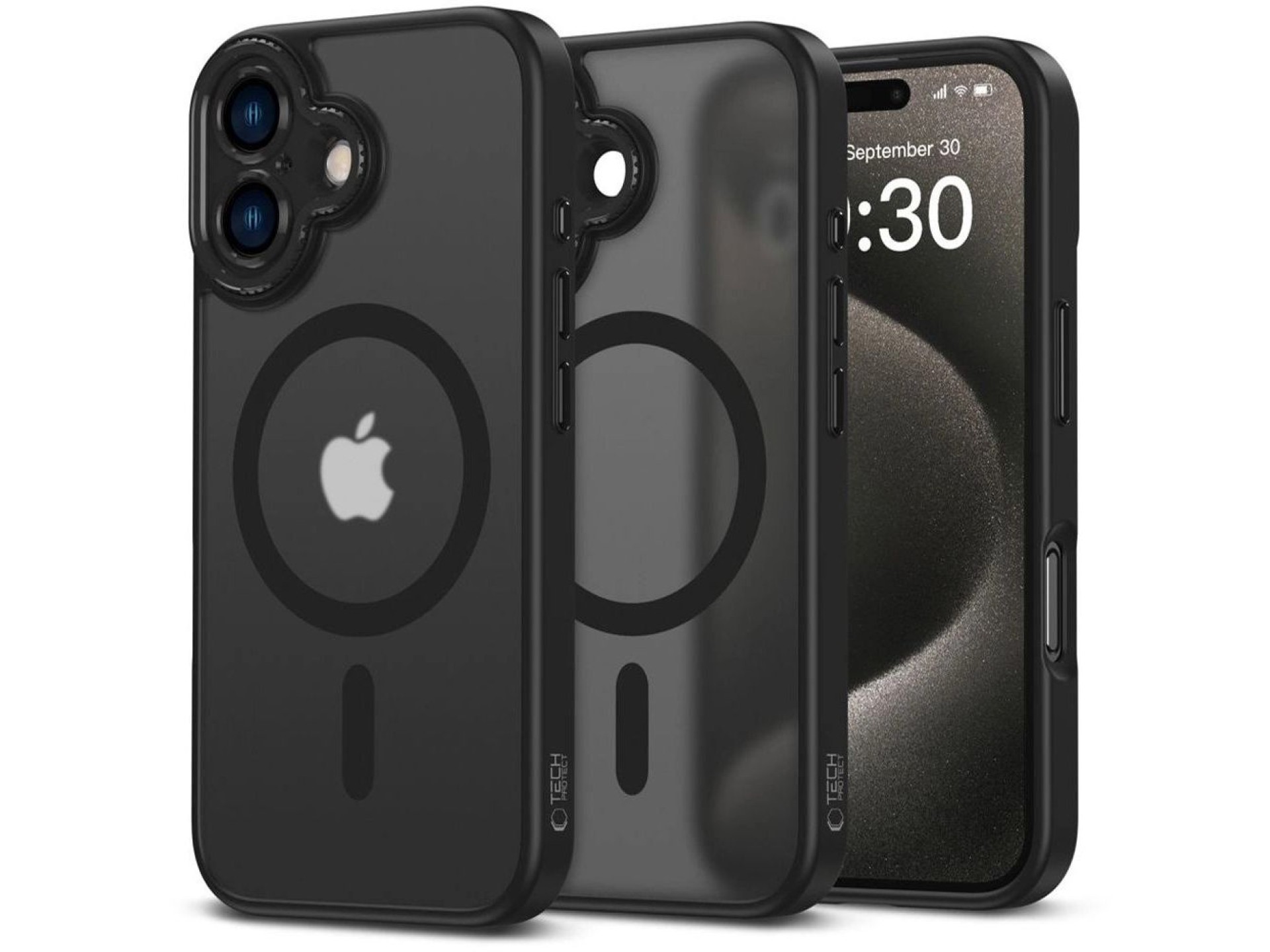 Capa Tech-Protect MagCam MagSafe para iPhone 16 - Semitransparente