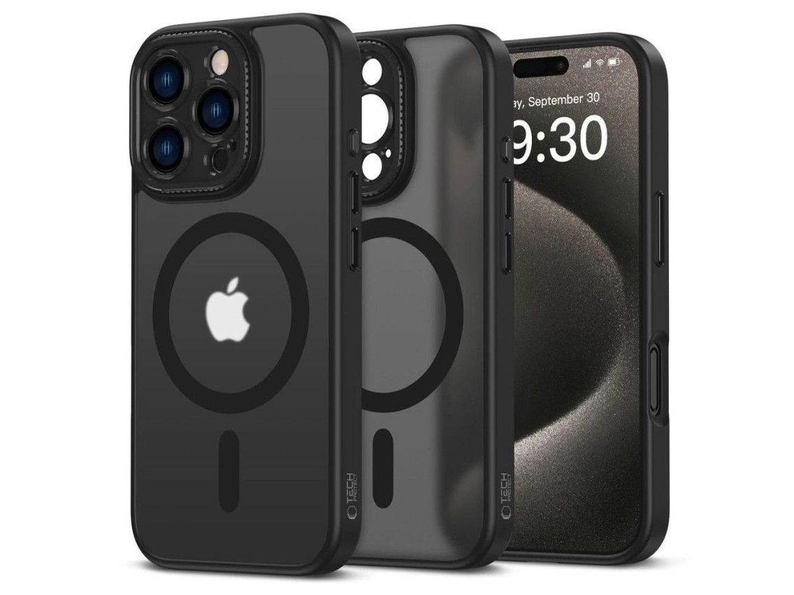 Capa Tech-Protect MagCam MagSafe para iPhone 16 Pro - Semitransparente