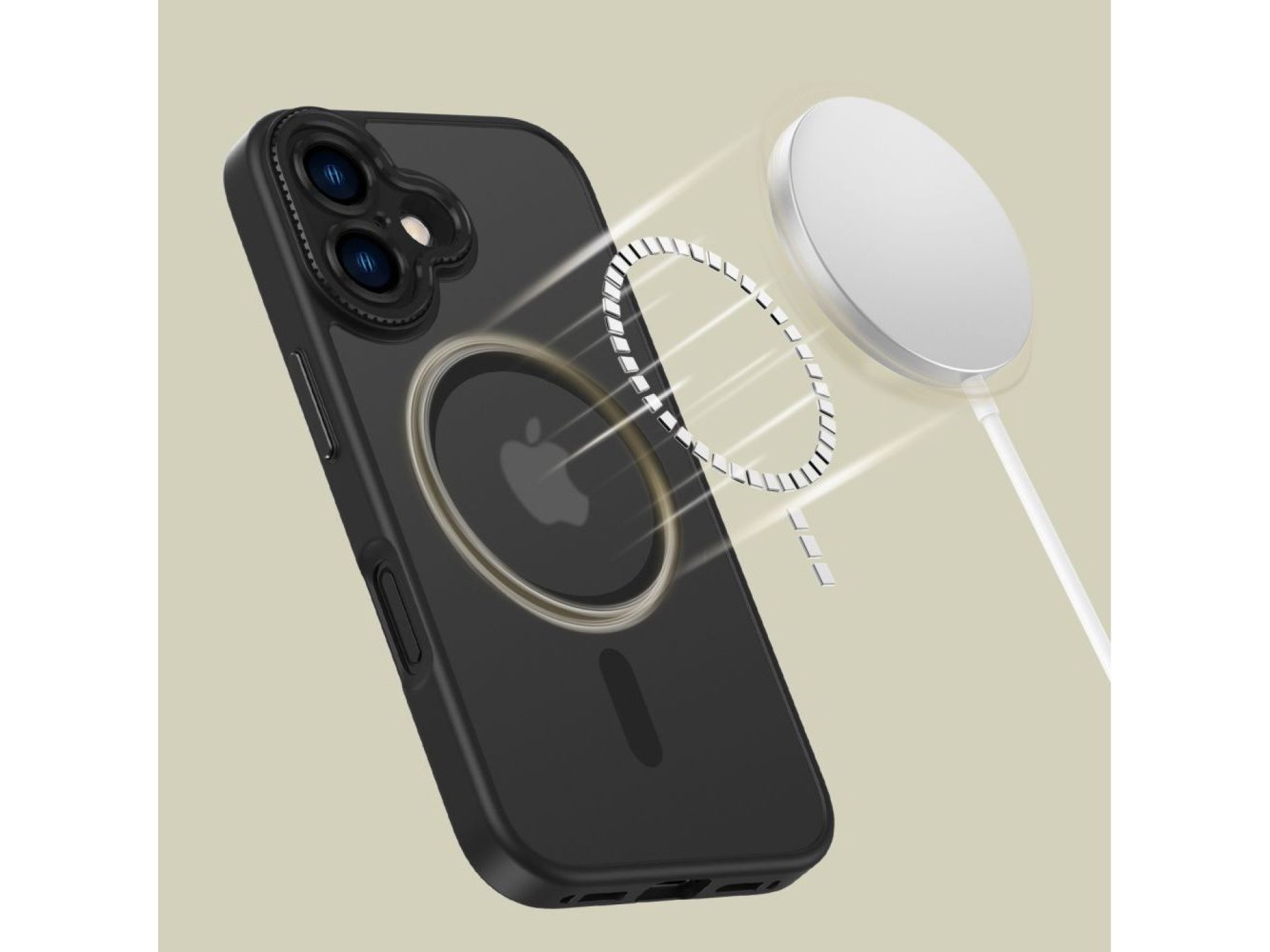 Capa Tech-Protect MagCam MagSafe para iPhone 16 - Semitransparente