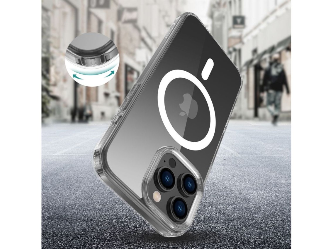 Capa Tech-Protect FlexAir Hybrid MagSafe para iPhone 16 Pro Max - Transparente