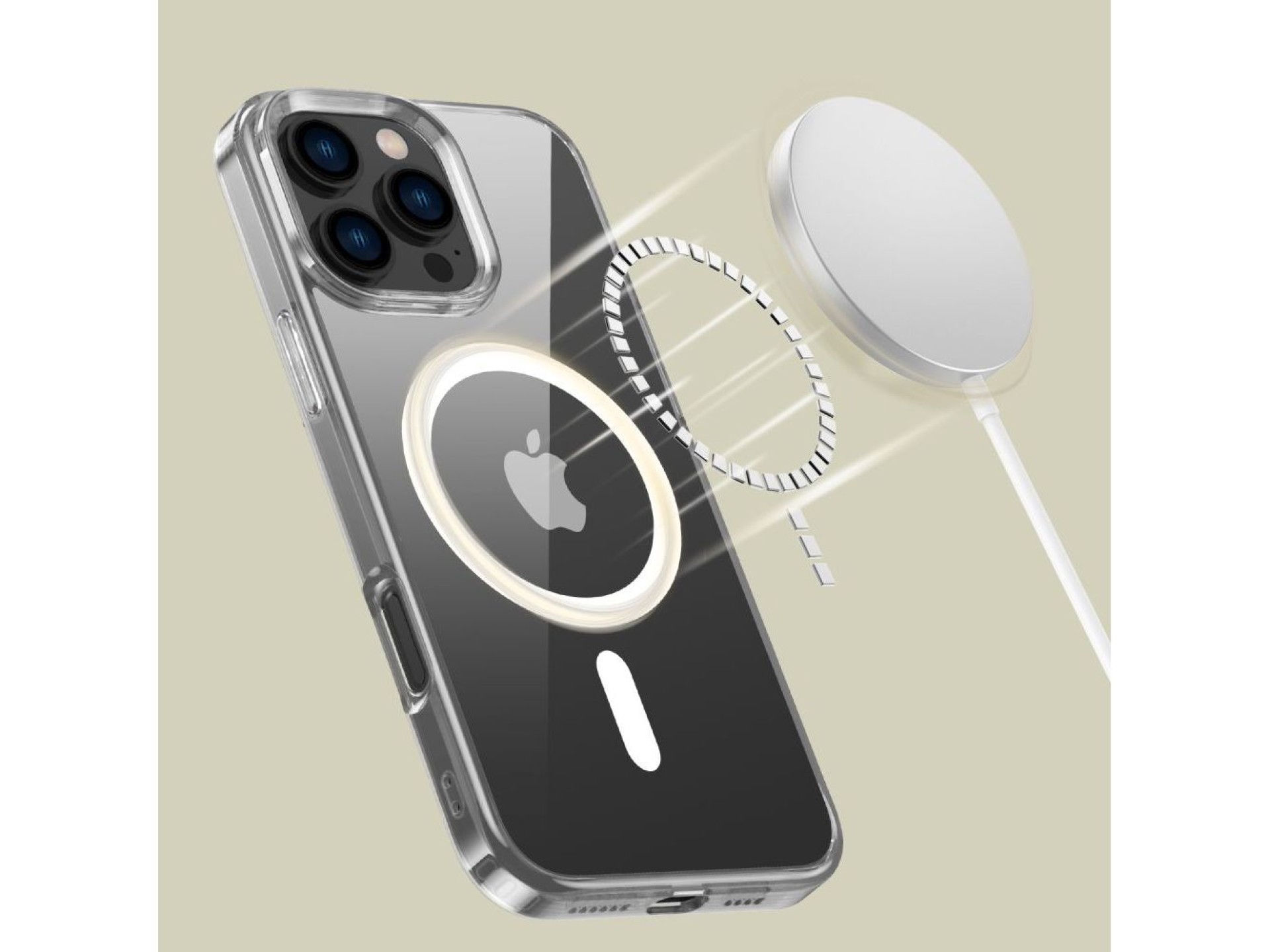 Capa Tech-Protect FlexAir Hybrid MagSafe para iPhone 16 Pro Max - Transparente