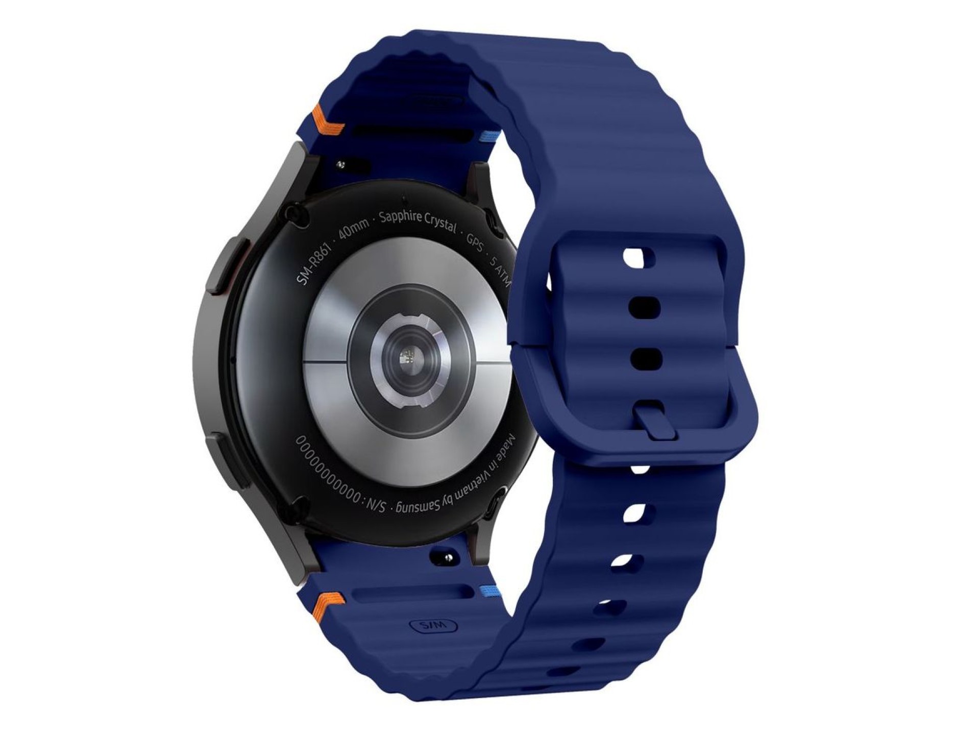 Tech-Protect Silicone Sport Strap for Samsung Galaxy Watch 4 / 5 / 5 Pro / 6 / 7 / FE - Blue