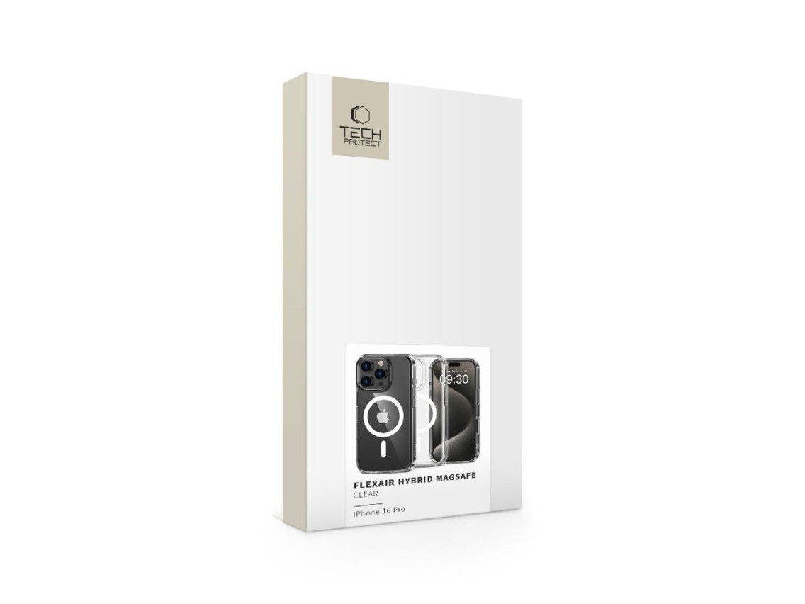 Funda Tech-Protect FlexAir Hybrid MagSafe para iPhone 16 Pro - Transparente