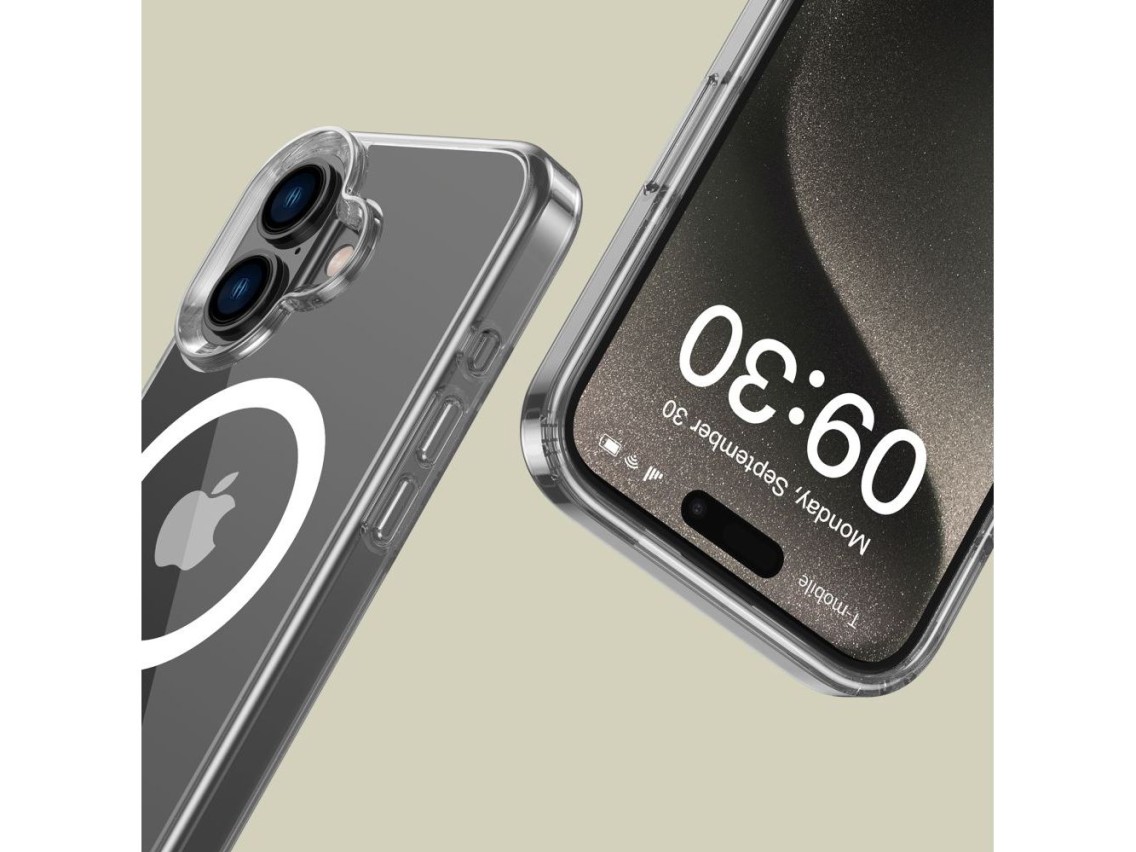 Funda Tech-Protect FlexAir Hybrid MagSafe para iPhone 16 - Transparente