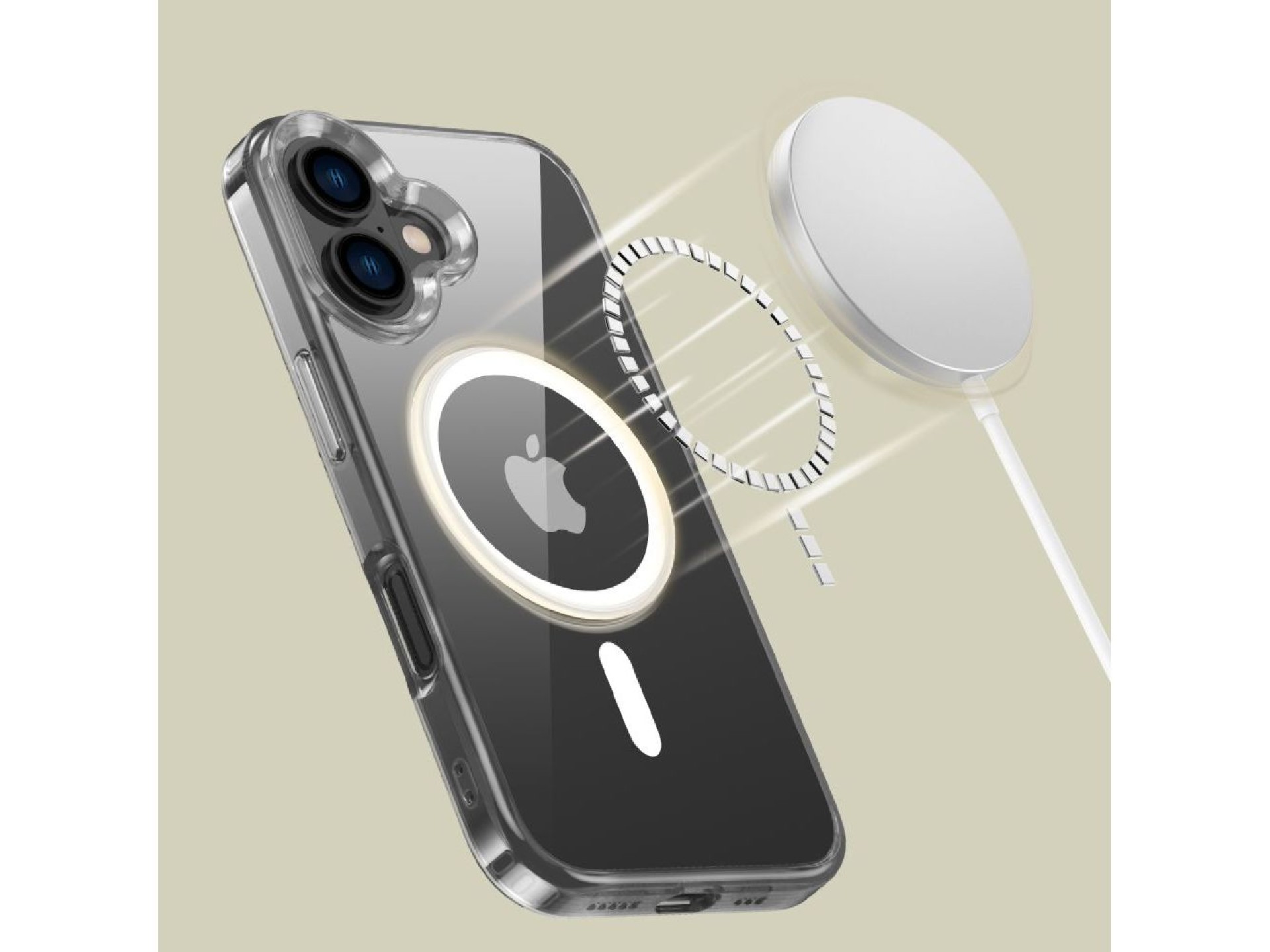 Funda Tech-Protect FlexAir Hybrid MagSafe para iPhone 16 - Transparente
