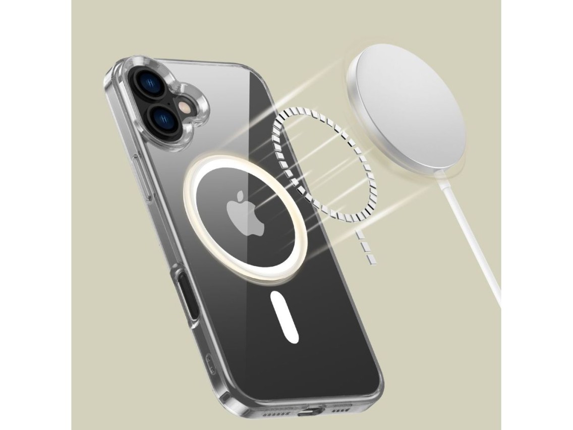 Capa protetora híbrida Tech-Protect Flexair MagSafe para iPhone 16 Plus transparente