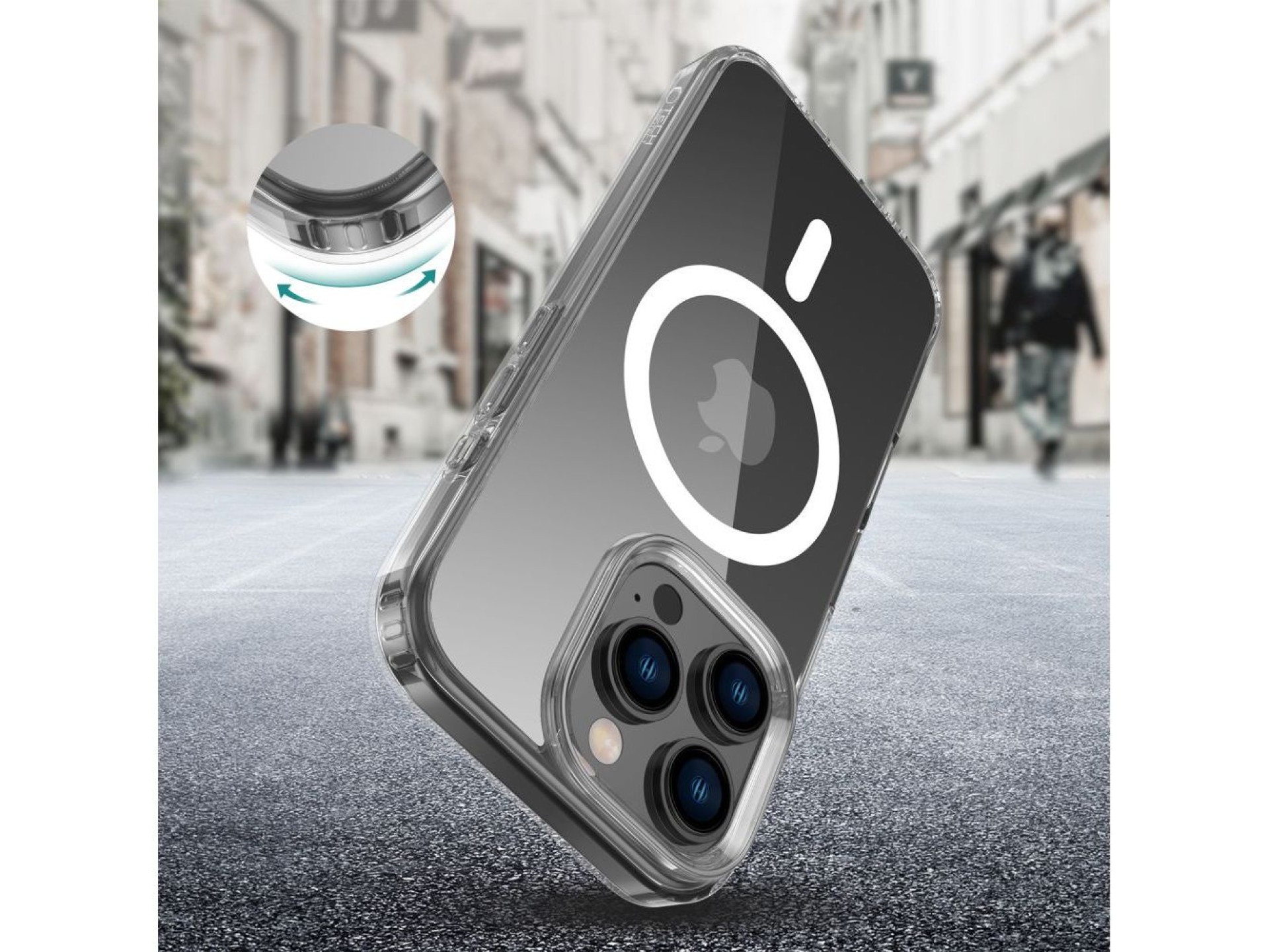 Funda Tech-Protect FlexAir Hybrid MagSafe para iPhone 16 Pro - Transparente