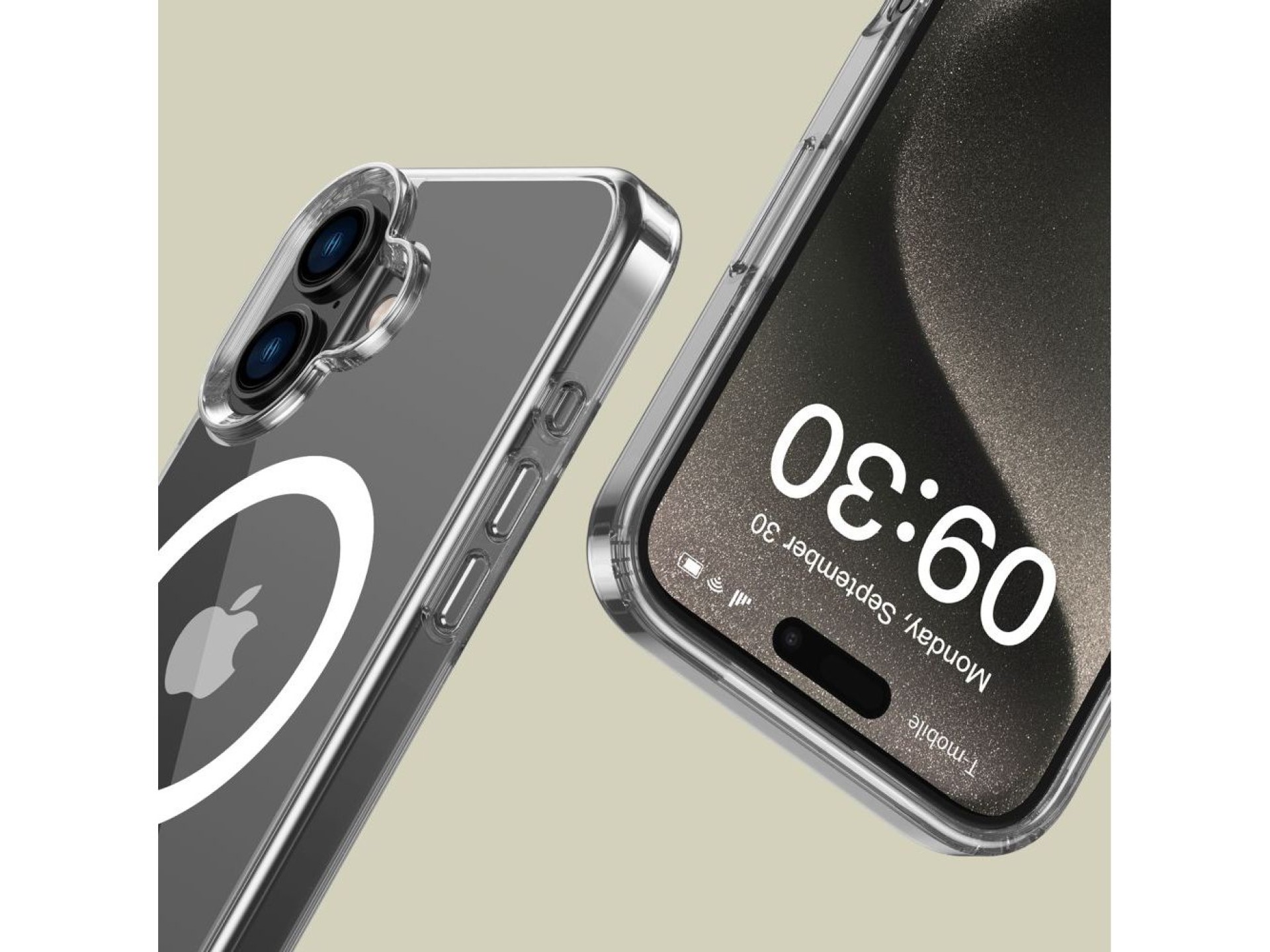 Capa protetora híbrida Tech-Protect Flexair MagSafe para iPhone 16 Plus transparente