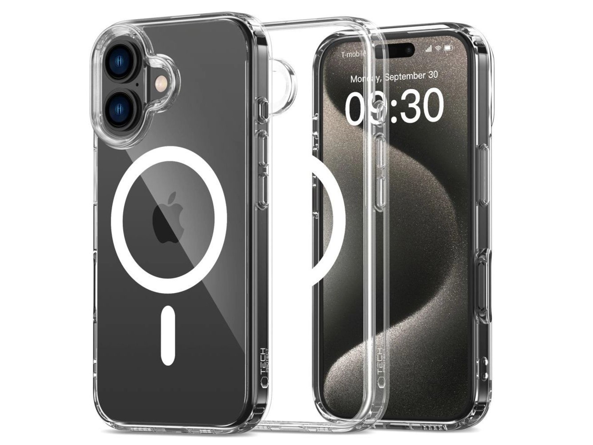 Capa protetora híbrida Tech-Protect Flexair MagSafe para iPhone 16 Plus transparente