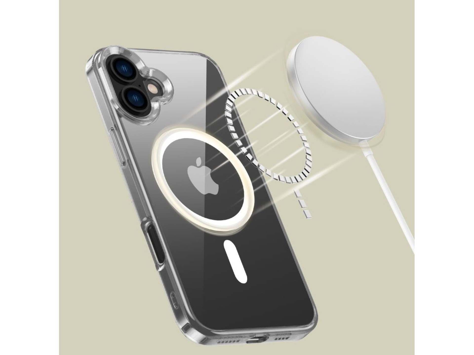 Capa protetora híbrida Tech-Protect Flexair MagSafe para iPhone 16 Plus transparente