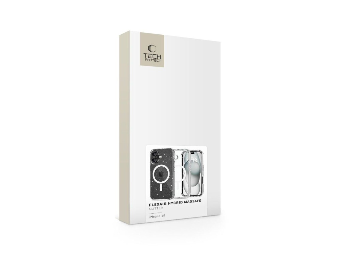 Tech-Protect FlexAir Hybrid MagSafe iPhone 16 Case - Clear
