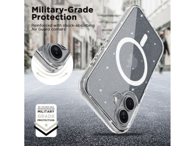 Tech-Protect FlexAir Hybrid MagSafe iPhone 16 Case - Clear Tech-Protect FlexAir Hybrid MagSafe iPhone 16 Case - Clear