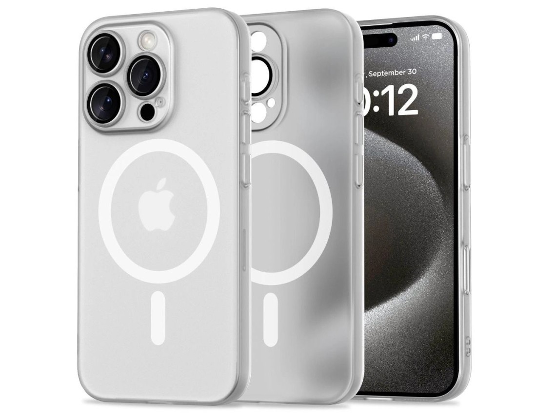 Funda Tech-Protect MagSlim MagSafe para iPhone 16 Pro - Blanca