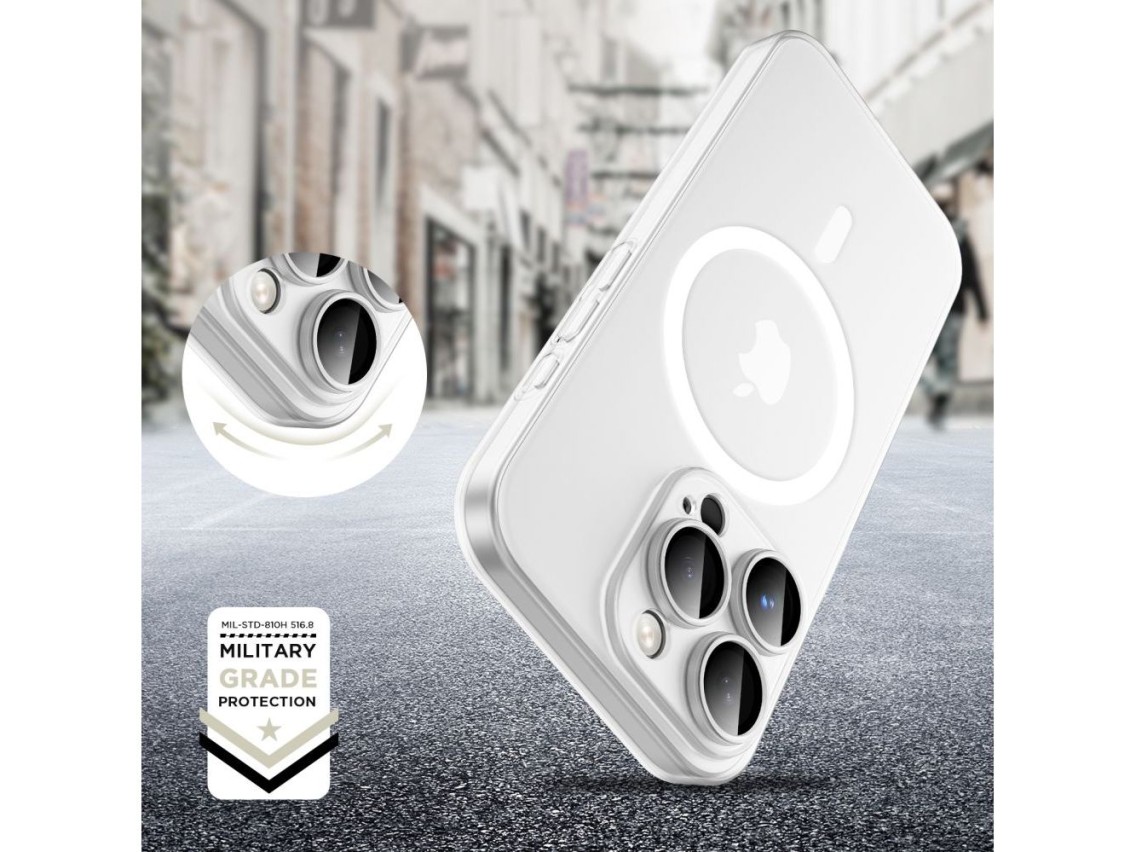 Funda Tech-Protect MagSlim MagSafe para iPhone 16 Pro Max - Blanca