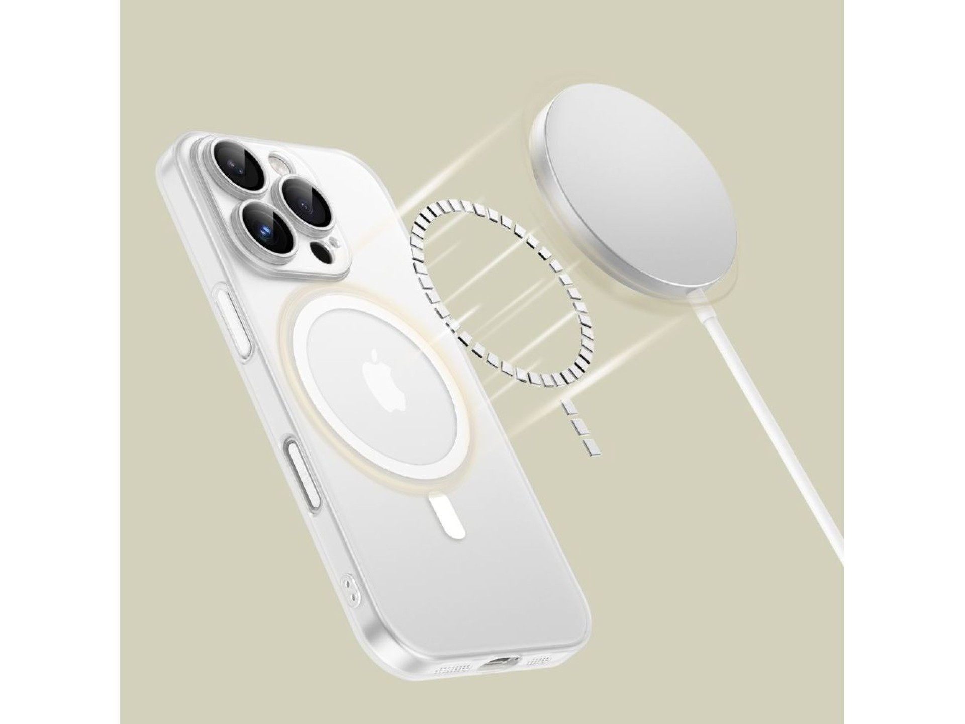 Funda Tech-Protect MagSlim MagSafe para iPhone 16 Pro Max - Blanca