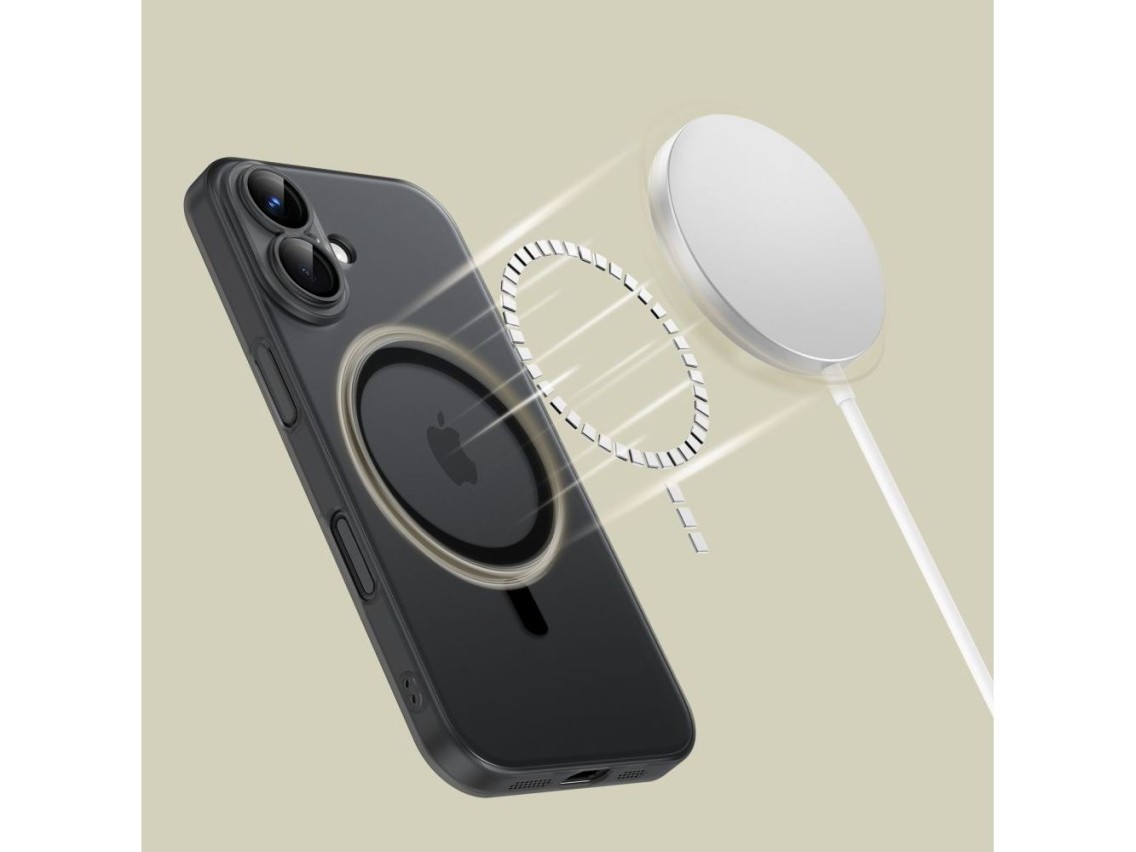Funda Tech-Protect MagSlim MagSafe para iPhone 16 - Negra