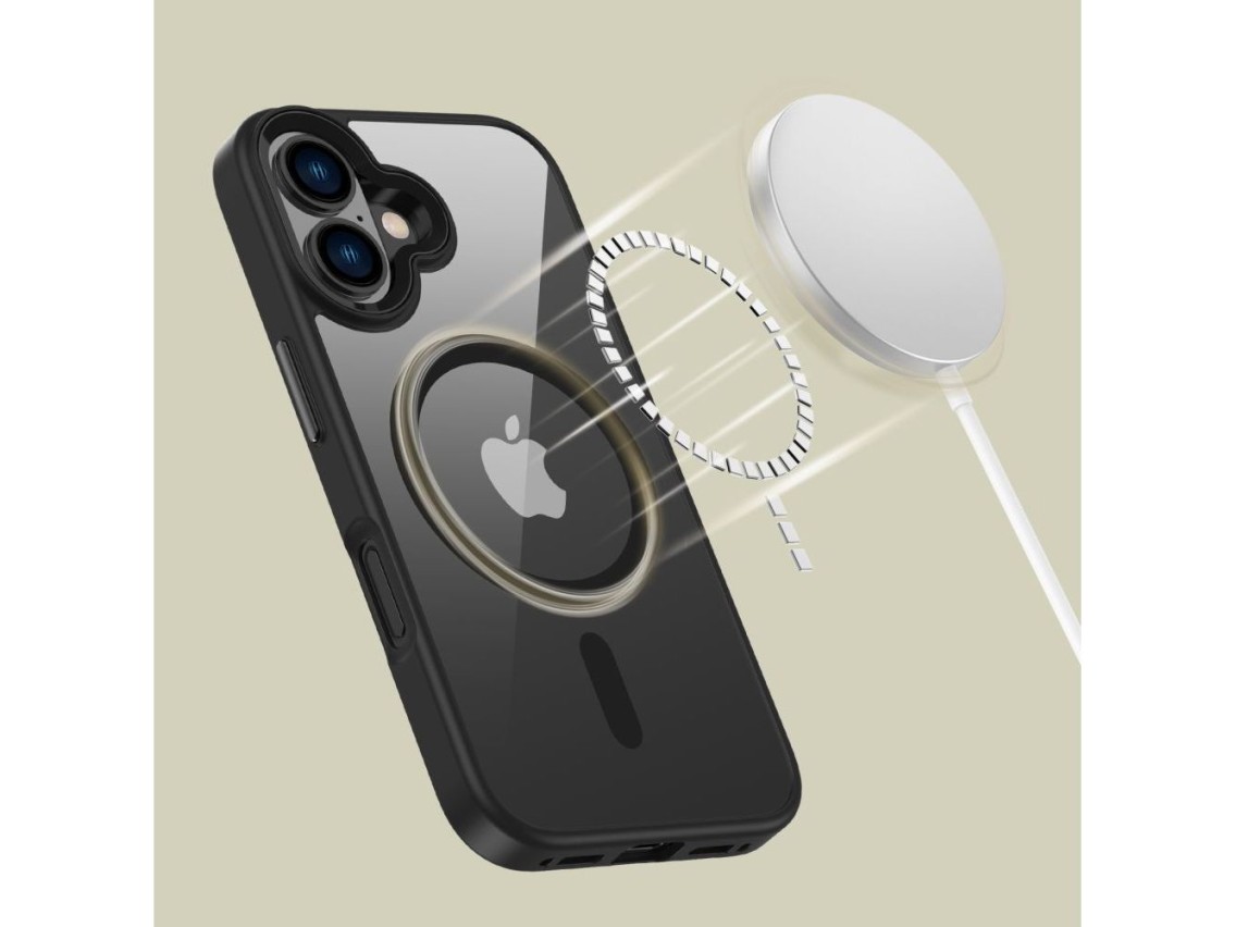 Capa Tech-Protect MagMat MagSafe para iPhone 16 - Transparente