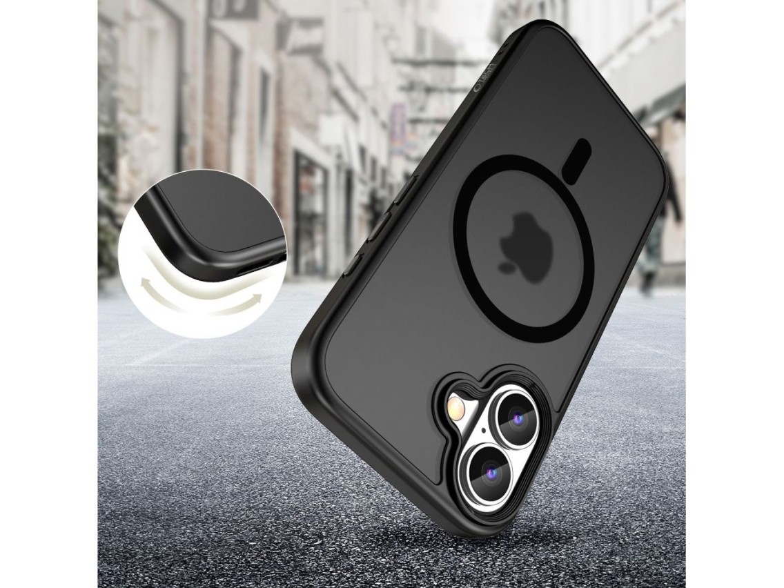 Capa Tech-Protect MagMat MagSafe para iPhone 16 - Preta