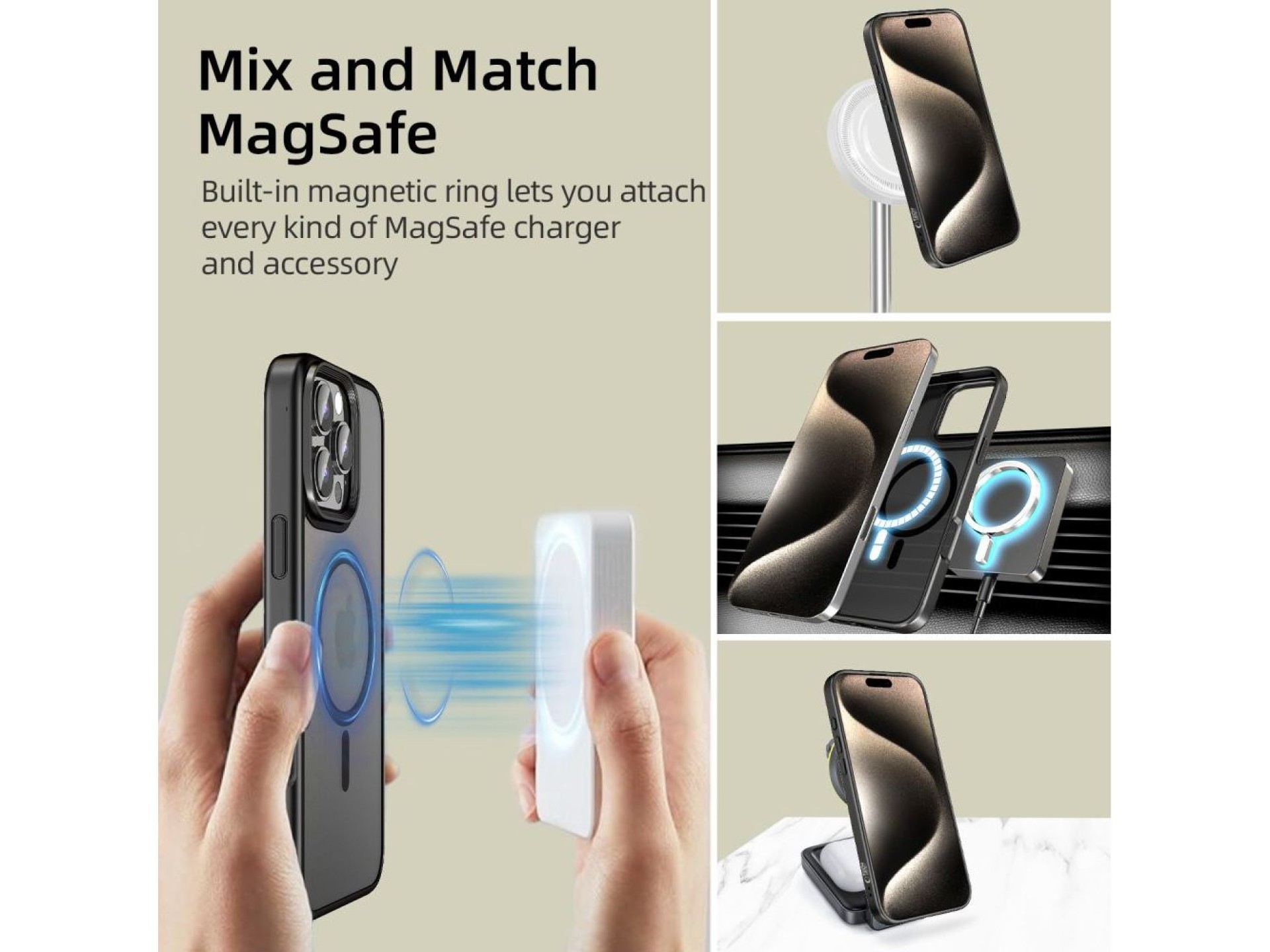 Capa Tech-Protect MagMat MagSafe para iPhone 16 Pro - Preta